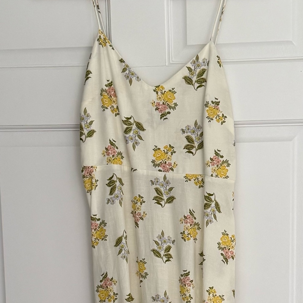 Zara Floral Cream Dress